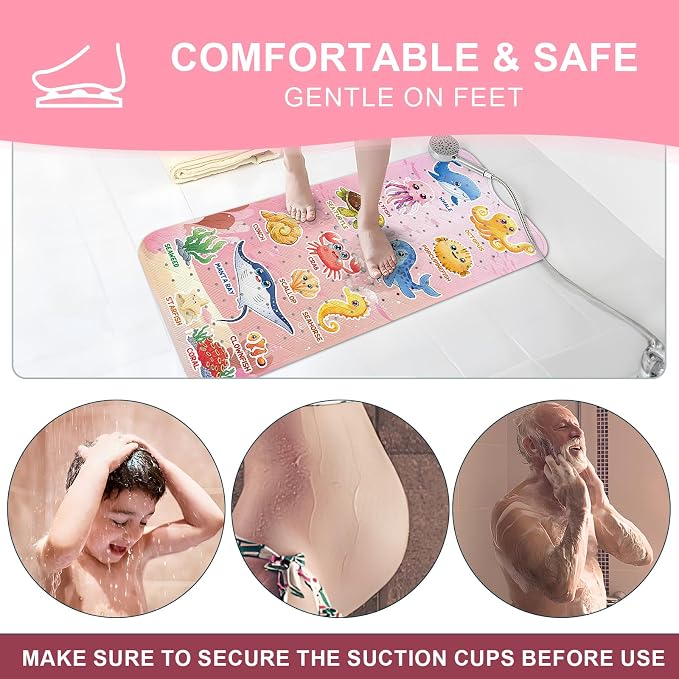 XIYUNTE Baby Bath Mat for Tub Non Slip Kids Bath Mat - Image 7