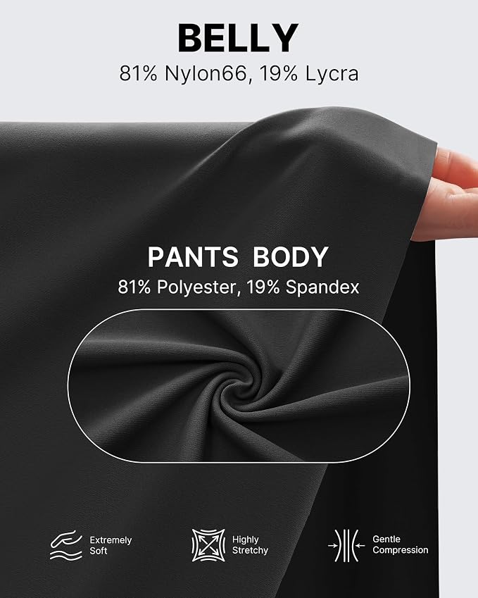 G4Free Maternity Pants Over The Belly Yoga Dress Work Pregnancy Pants Stretchy - Image 5