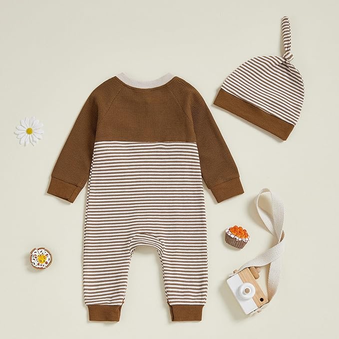 Kuriozud Newborn Infant Unisex Baby Boy Girl Clothes Button Romper Jumpsuit - Image 5