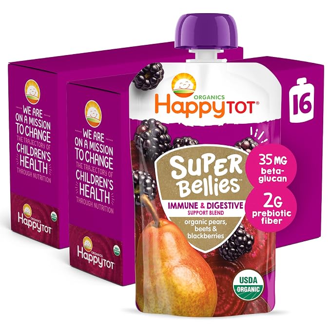 Happy Tot Organics Stage 4 Baby Food Pouches, Gluten Free, Vegan Snack by HappyTot