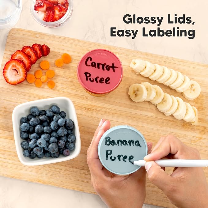 KeaBabies 4pk 8oz Glass Baby Food Containers - Image 7