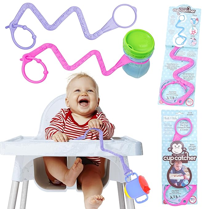 Brilli Baby Cup Catcher Patented Safety Tether Strap, Attach Sippy Cups by BrilliBaby