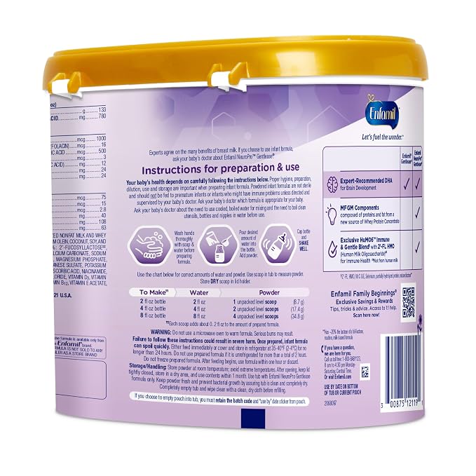 Enfamil NeuroPro Gentlease for easing Fussiness, Spit-up in 24 Hrs, Smaller - Image 11