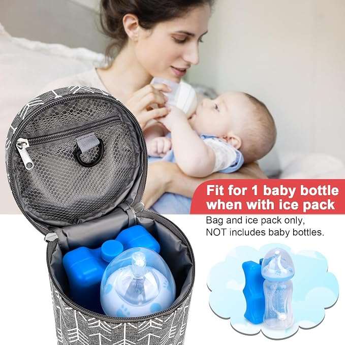 Accmor Breastmilk Cooler Bag, Insulated Baby Bottle Cooler Tote Bags - Image 3
