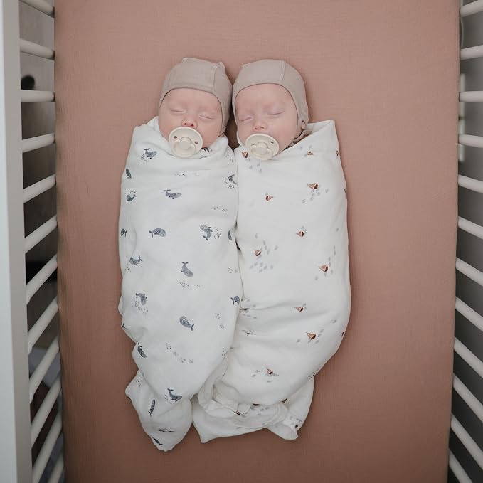 mushie Muslin Baby Swaddle Blanket | 100% Organic Cotton - Image 3