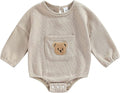 Douhoow Cute Baby Sweatshirt Romper Waffle Knit Baby Clothes Infant Girl Boy by DouhoowBabyKidsClothes