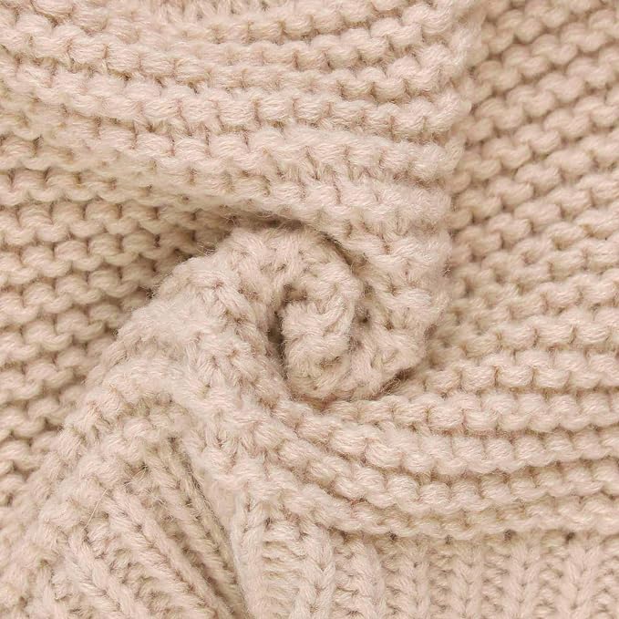 Duoyeree Baby Winter Hat Scarf Glove Beanie Set Girls Boys Pom Pom Knitted - Image 5