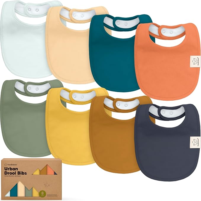 8-Pack Organic Baby Bibs for Boys, Girls by KeaBabies