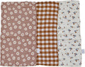 Mebie Baby Burp Cloths, Modern Print 3-Pack, Muslin Burp Cloth Set by MebieBaby