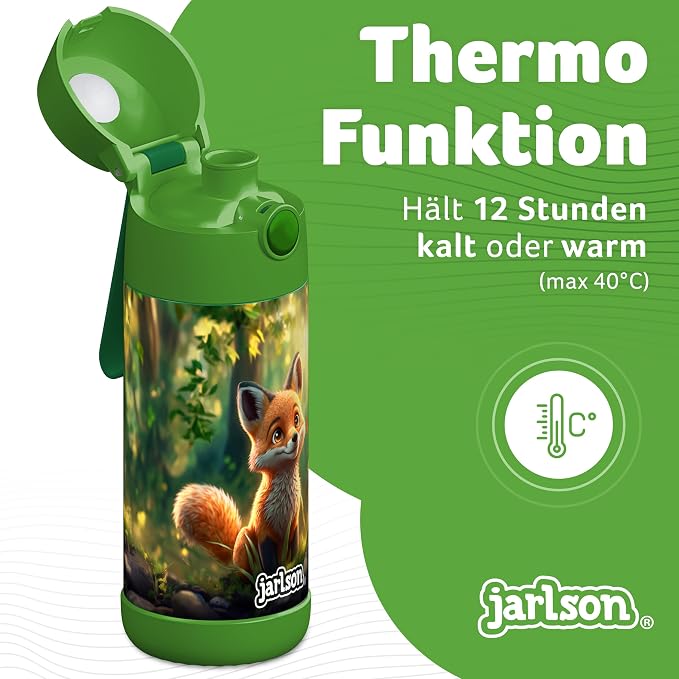 Jarlson® Mali Children's Water Bottle, Thermal Stainless Steel Water Bottle - Image 3