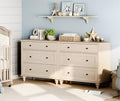 WAMPAT Kids Dresser with 6 Drawers, Baby Dressers with Wide Chest of Drawers by WAMPAT