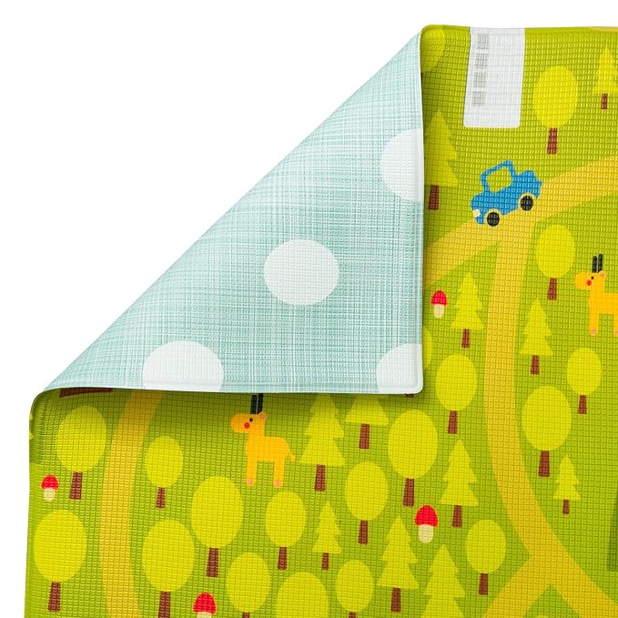 Baby Care Play Mat) 82'' x 55'' Original One-Piece Reversible Rollable - Image 7