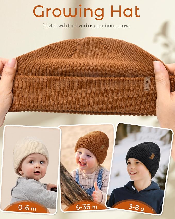 FURTALK Toddler Beanie Baby Boys Girls Beanies Kids Winter Hats Children Knit - Image 3