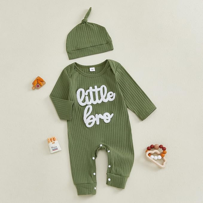 Fernvia Newborn Baby Boy Clothes Letters Print Bodysuit 3 6 9 12 18 Months Long - Image 6