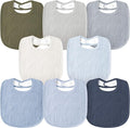 Susurration Muslin Baby Bibs 8 Pack Bandana Drool Bibs, Soft Square Adjustable by Susurration