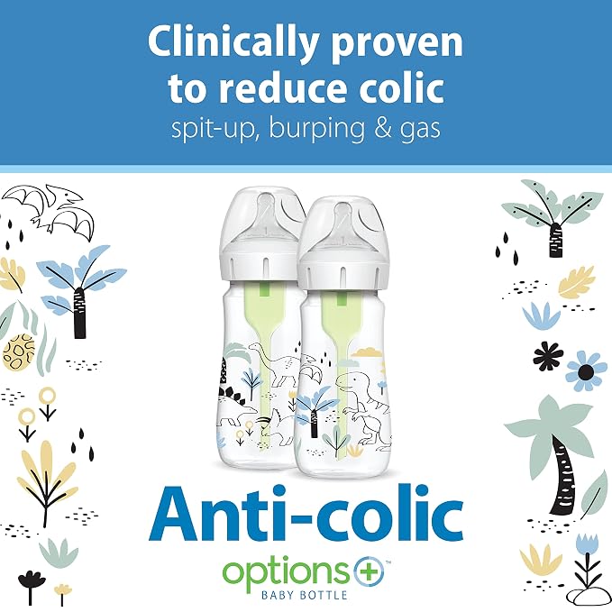 Dr. Brown's Natural Flow® Anti-Colic Options+™ Wide-Neck Baby Bottle Designer - Image 3