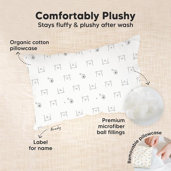 Mini Toddler Pillow with Pillowcase - Image 6