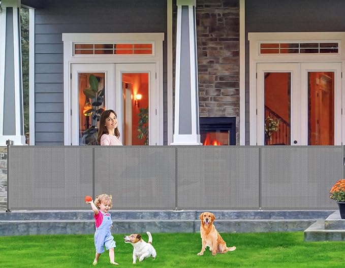Upgrade 180 inch Retractable Baby Gates, EZIGO Extra Wide Baby Gate by EZIGO