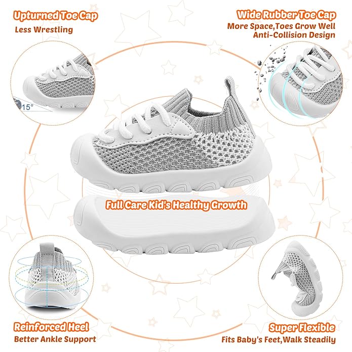 Baby Walking Shoes Toddler Girl Boy Soft Sole Breathable Cotton Canvas Shoes - Image 4