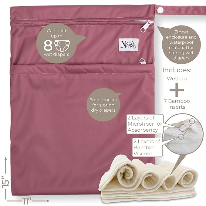 Nora's Nursery Cloth Diapers 7 Pack - Image 6