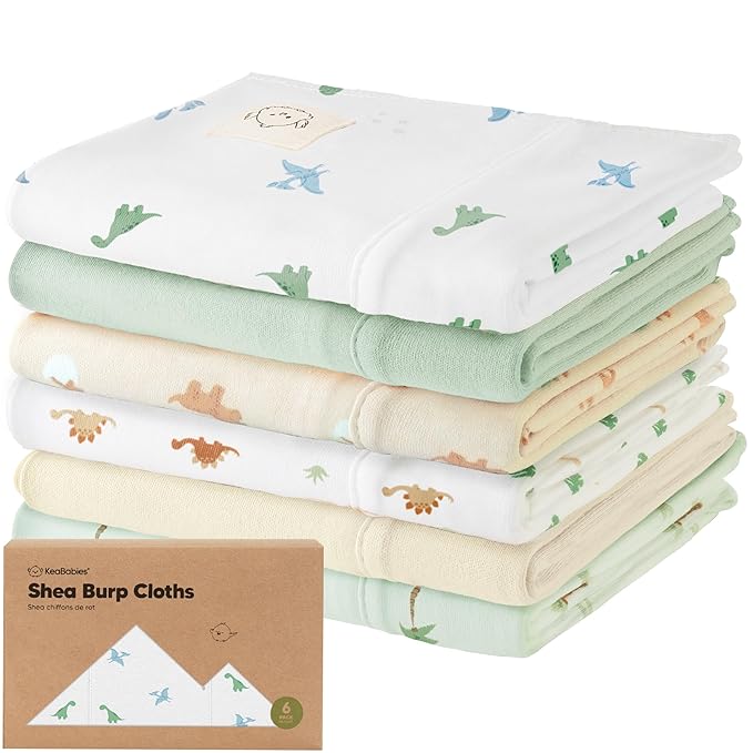 Organic Burp Cloths Baby Boy, Girl by KeaBabies