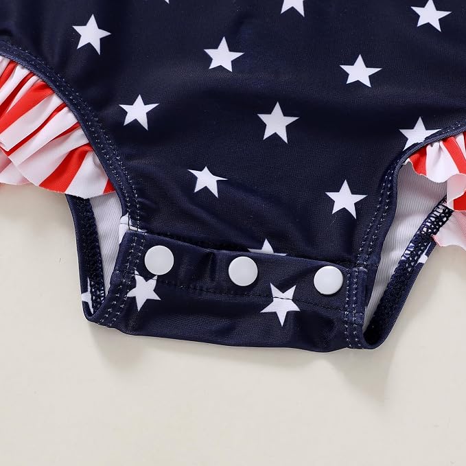 Infant Baby Girl Swimsuit One-Piece Long Sleeve Rash Guard - Image 6