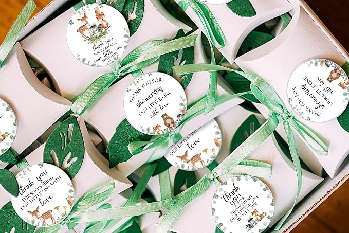 80 Pieces Cute Woodland Creature Thank You Stickers, Baby Shower Birthday Party - Image 5