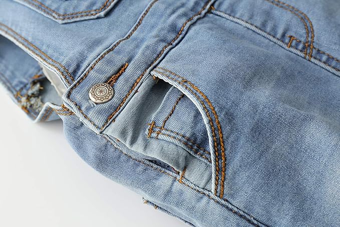 KIDSCOOL SPACE Baby Toddler 2 Buttons Adjustable Straps Fashion Jean Overall - Image 6