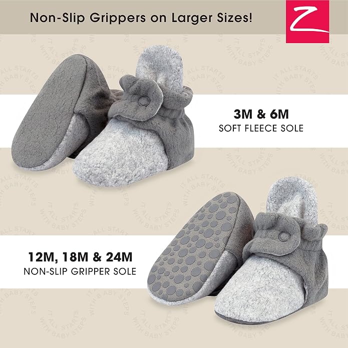 Zutano Unisex Fleece Baby Booties, Two Snap Closure, Newborn to 24 Months - Image 2
