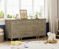 WAMPAT Grey Dresser for Kids Bedroom by WAMPAT