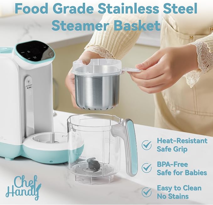 Chefhandy Baby Food Maker, Steamer & Blender, Puree Maker - Image 4