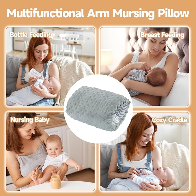 MABOZOO Arm Pillow for Feeding Baby, Flower Print Cozy Cradle Arm Pillow Soft - Image 6