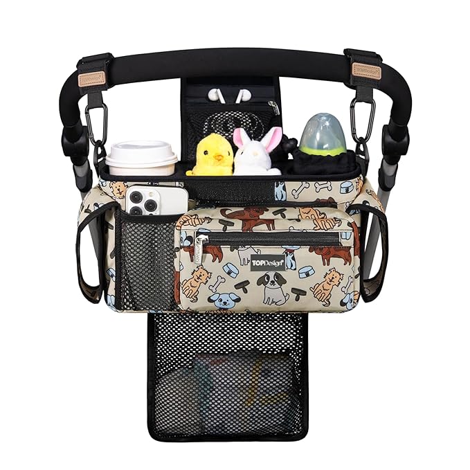 TOPDesign Universal Baby Stroller Organizer, Stroller Caddy by TOPDesign