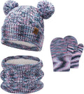Kids Toddlers Winter Beanie Hats Gloves Neck Scarf Set Mittens Gifts by FZFANTASTICZONE