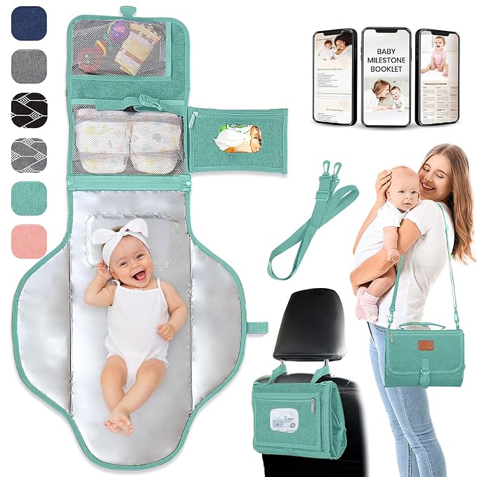 Portable Changing Pad for Baby, Travel Diaper Changing Pad for Newborn by Pillani