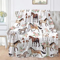 Horse Rose Blanket for Baby Girls Flowers Throw Blanket for Boys, Lightweight by AUSMART