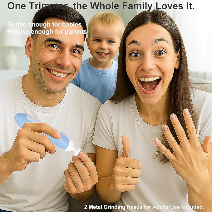 Fansidi Baby Nail Trimmer Electric – Limited Dreamy Sky Blue, Gentle Baby Nail - Image 5