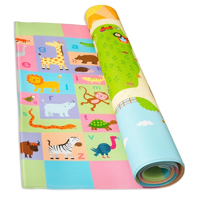 Baby Care Play Mat 73’’ x 49’’ Original One-Piece Reversible Rollable - Image 3