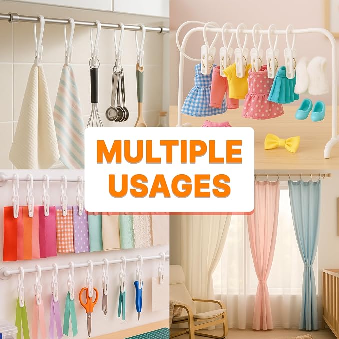 HASHI Baby Clothes & Pants Clips 36 Pack, Non-Slip Hanger Clips - Image 8