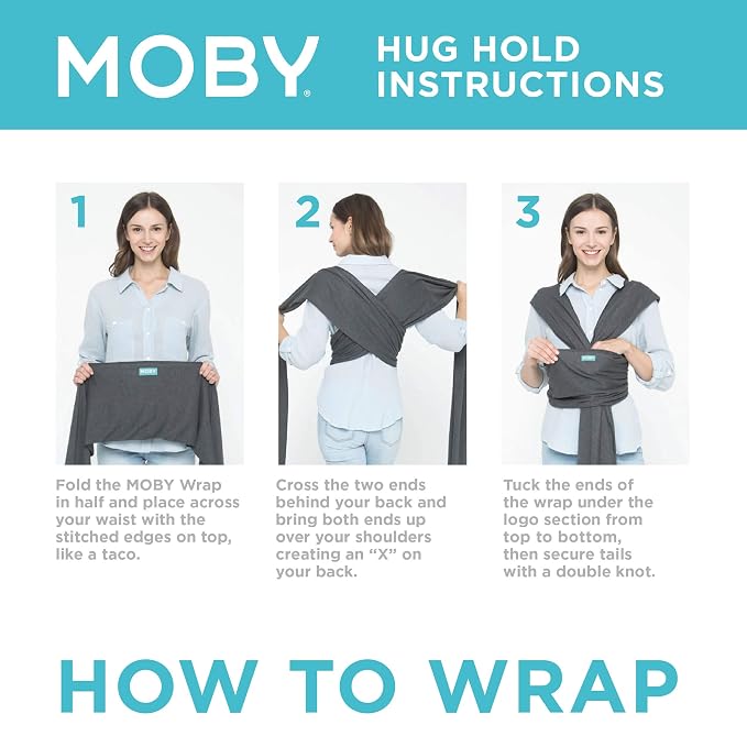Moby Baby Wrap Carrier Classic for Newborns to Toddlers, Infant Sling Carrier - Image 5