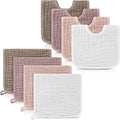 Tallew 8 Pack Muslin Burp Cloths and Baby Bibs by Tallew