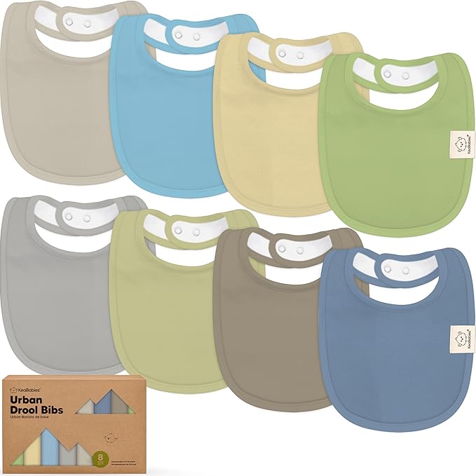 8-Pack Organic Baby Bibs for Boys, Girls by KeaBabies