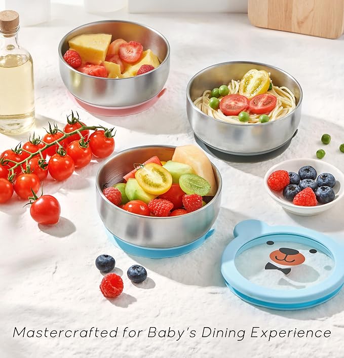 BPA-Free 100% Food-Grade Stainless Steel Baby Bowls - Image 5