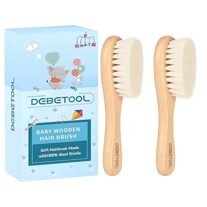 Baby Hair Brush, 2 Packs by DEBETOOL