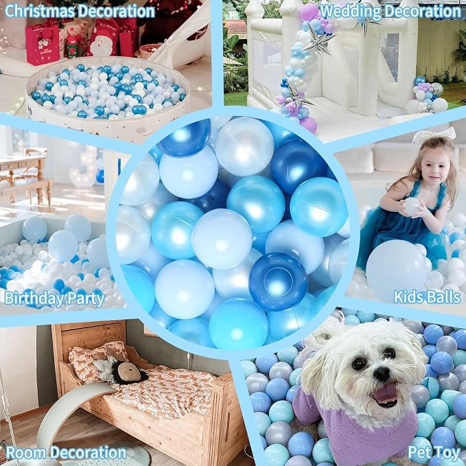 GOGOSO Ball Pits Balls for Toddlers Pack of 50 100 200 Plastics Shape Ball - Image 7