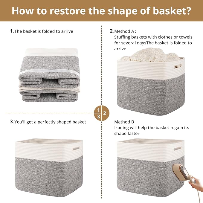 OIAHOMY 13 Kallax Inch Cube Storage Bins, Kallax Insert Storage Baskets - Image 7