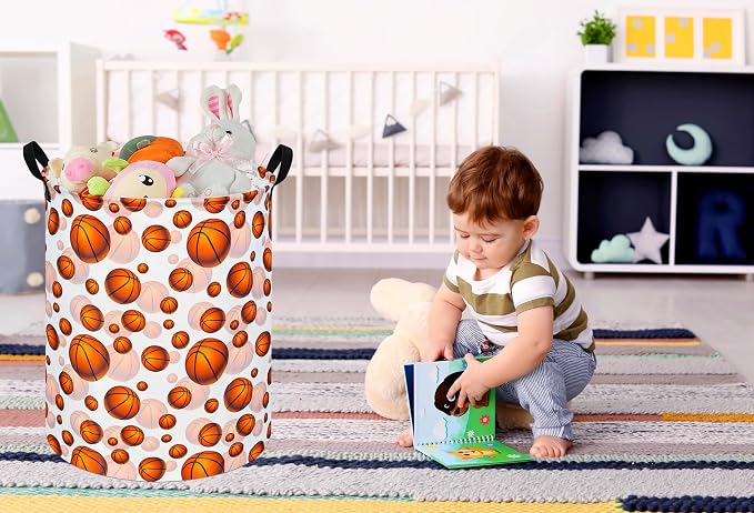 Round Laundry Hamper Storage Basket Laundry Organizer Hamper Storage Bins - Image 2