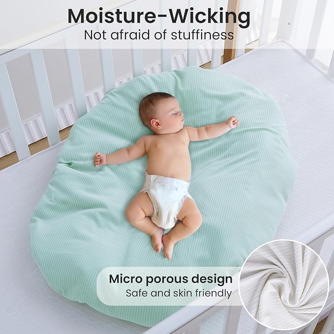 Jersey Swaddle Blanket, Ultra Soft Stretchy Receiving Blanket, Baby Girl - Image 4