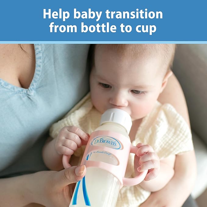 Dr. Brown's Narrow Baby Bottle Handles, 100% Silicone, Easy Grip Removable - Image 2