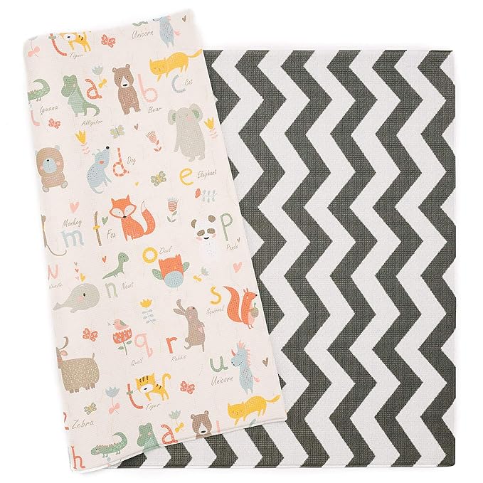 Baby Care Play Mat 82'' x 55'' Original One-Piece Reversible Rollable by Baby+Care+Play+Mat